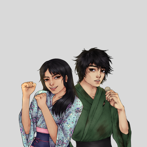 Tsuki and Saburo